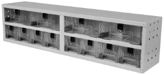 Blocs-tiroirs pour fourgons avec tiroirs coulissants transparents
