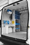 02_Paroi de gauche Fiat Fiorino avec étagère, compartiment au sol, rayonnage et conteneurs amovibles Syncro