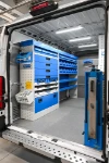 02_Paroi gauche de  Boxer avec tiroirs, étagères, dispositif arrimage valises