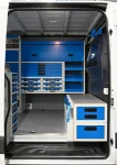 05_Tiroirs longs, étagère et accessoires sur Sprinter pour assistance machines