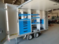 Aménagement laboratoire mobile sur remorque