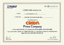 Certificat de très haute fiabilité commerciale pour Syncro System Italia