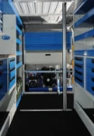 Exemple d’aménagement sur Ducato avec groupe électrogène et compresseur intégré
