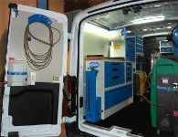 Mobiliers pour fourgon aménagé pour réparations électriques sur automobile