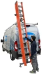 Porte-échelles à glissière simple pour fourgon