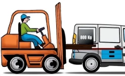 Charger avec le chariot élévateur