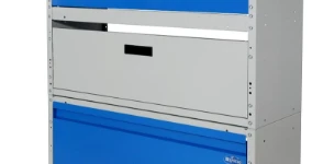 Étagère simple avec porte totalement basculante