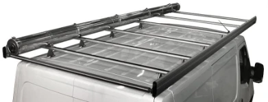 Galerie de toit en aluminium pour Master Renault avec porte-tubes