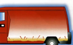 Plancher du fourgon endommagé