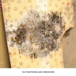 Plancher traditionnel avec moisissure noire