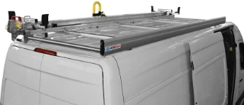 Porte-échelles à descente amortie avec rouleau et barre latérale de contention pour Crafter