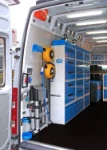 Tiroirs pour fourgon pour transport balises de rechange piste d’atterrissage